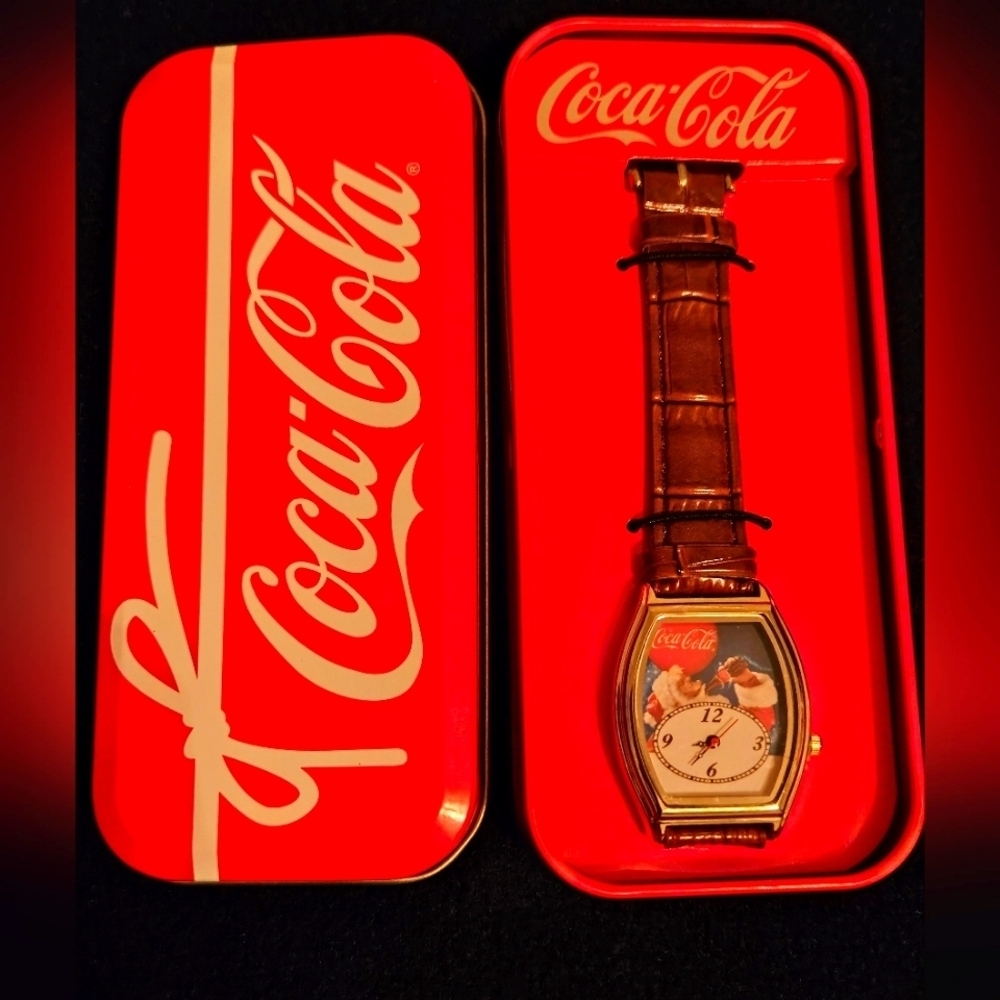 Vintage Coca-Cola Black Santa Watch